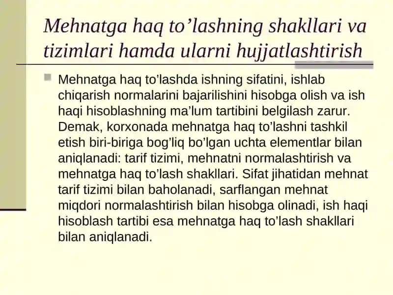ISH HAQINI TASHKIL QILISH SHAKILLARI VA TIZIMLARI 2