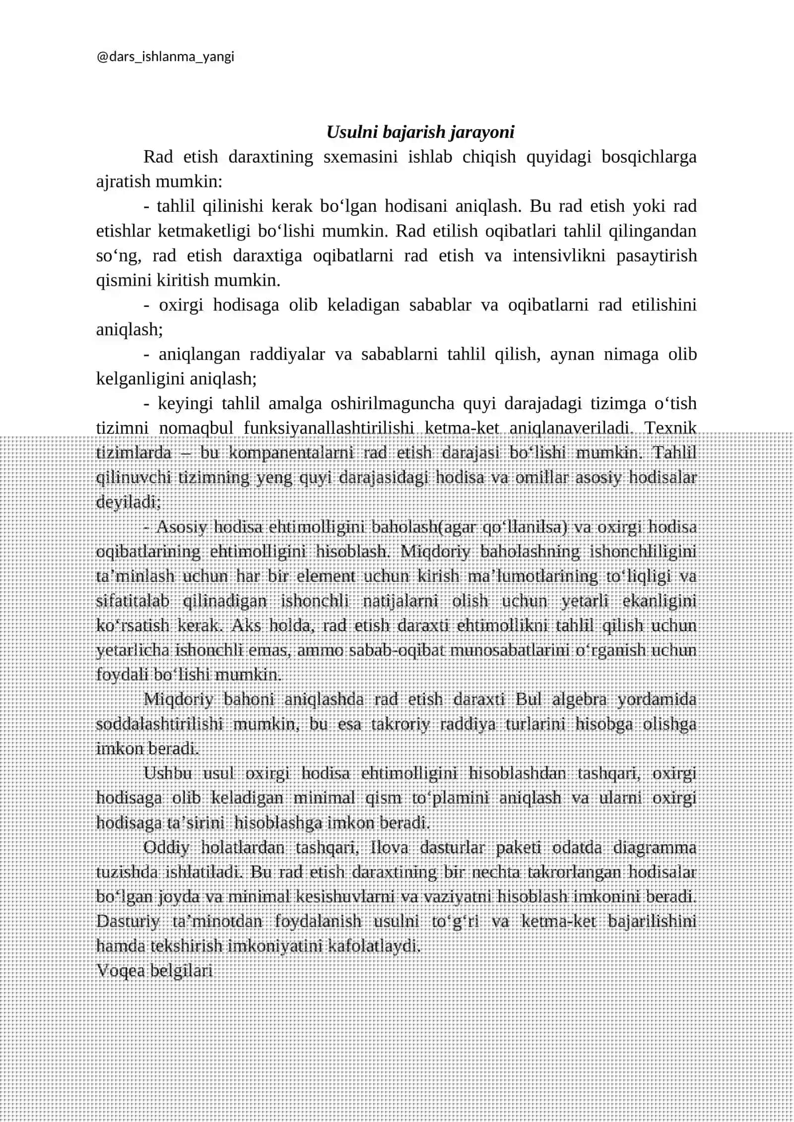 Hodisalar daraxti usuli 2