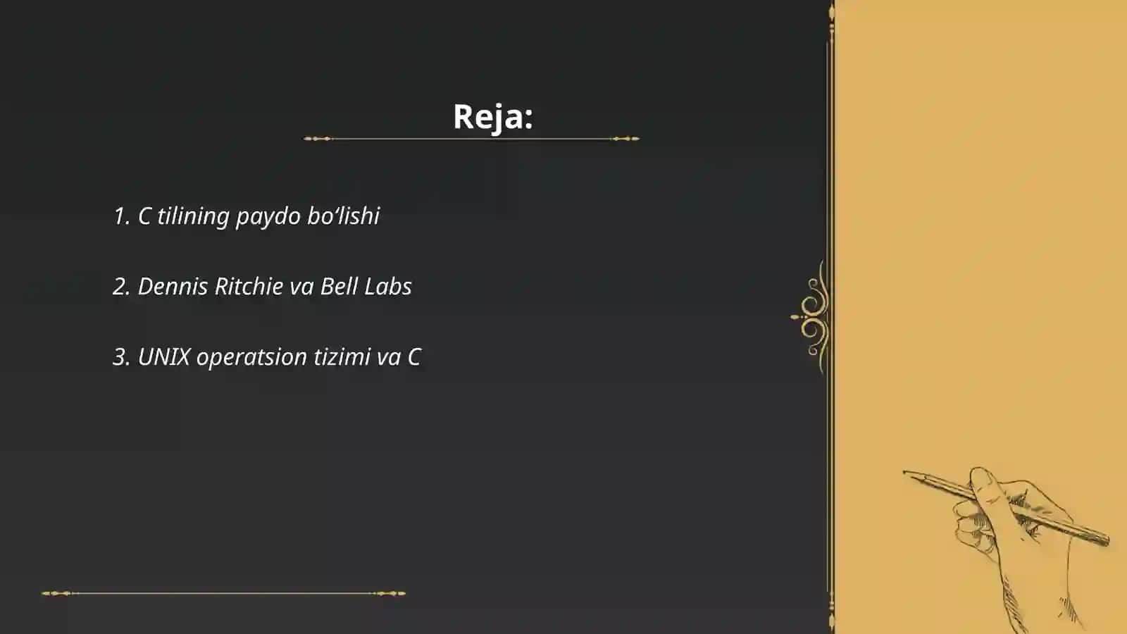 C tilining paydo bo‘lishi 2