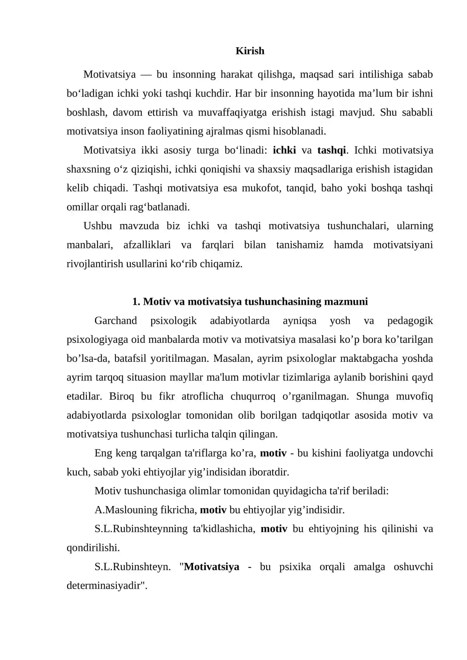 Ichki va tashqi motivatsiya 2