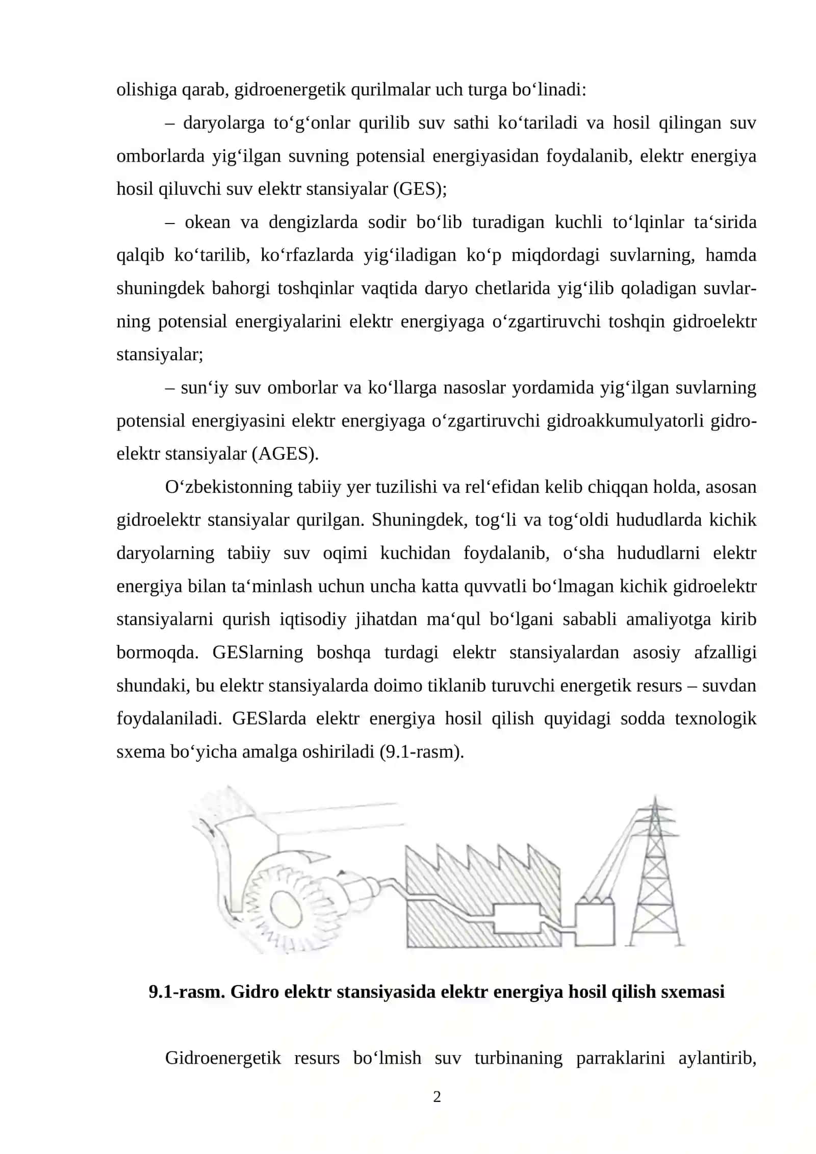 GIDRO ELEKTR STANSIYA (GES) 2