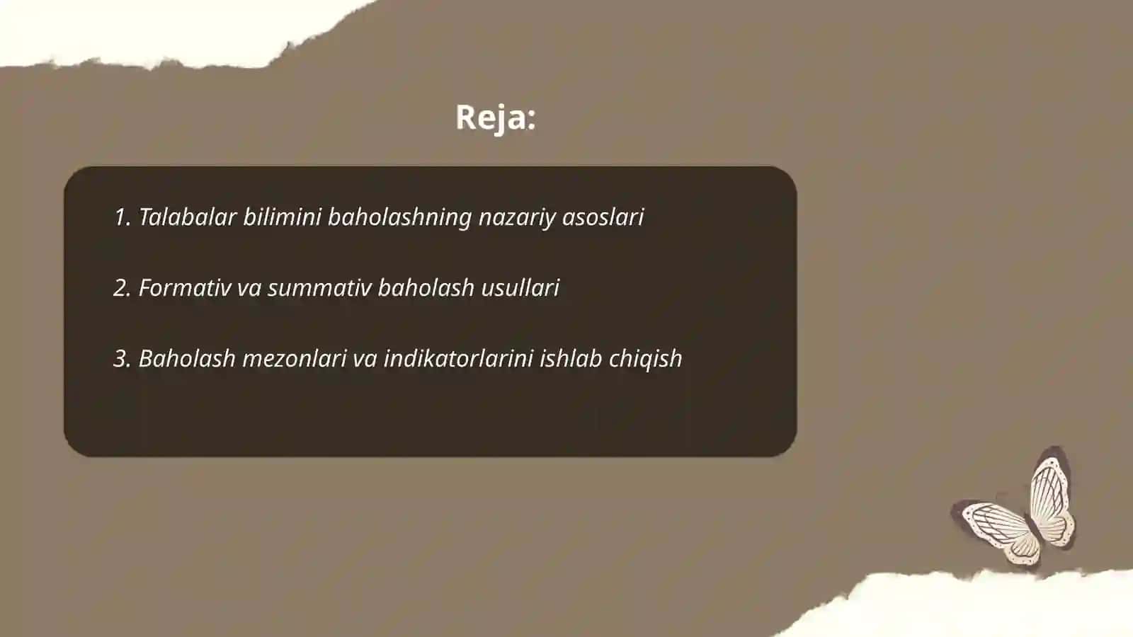 Talabalar bilimini baxolash uslubiyoti 2