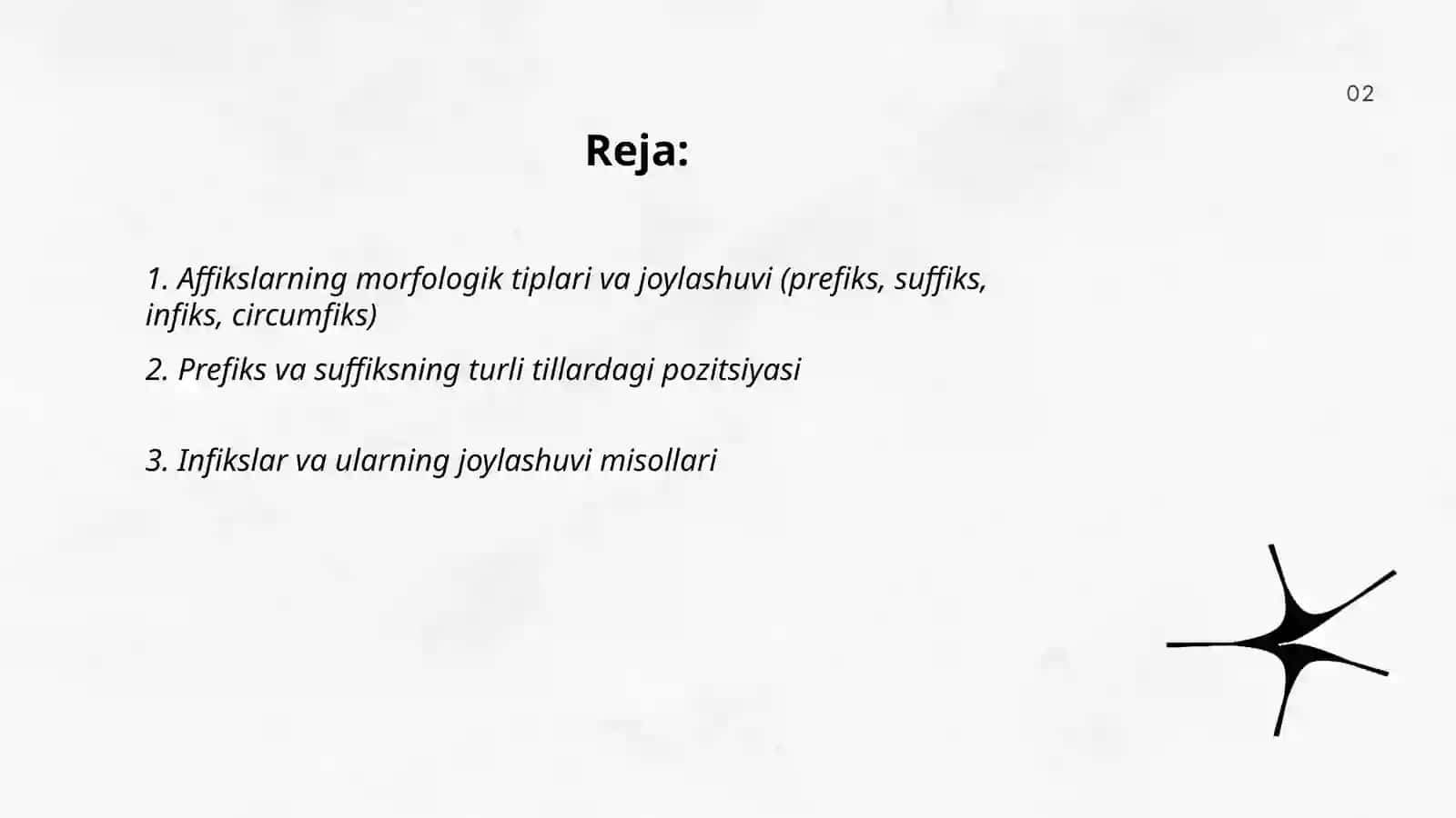 Turli tillarda affikslar joylashuvi 2