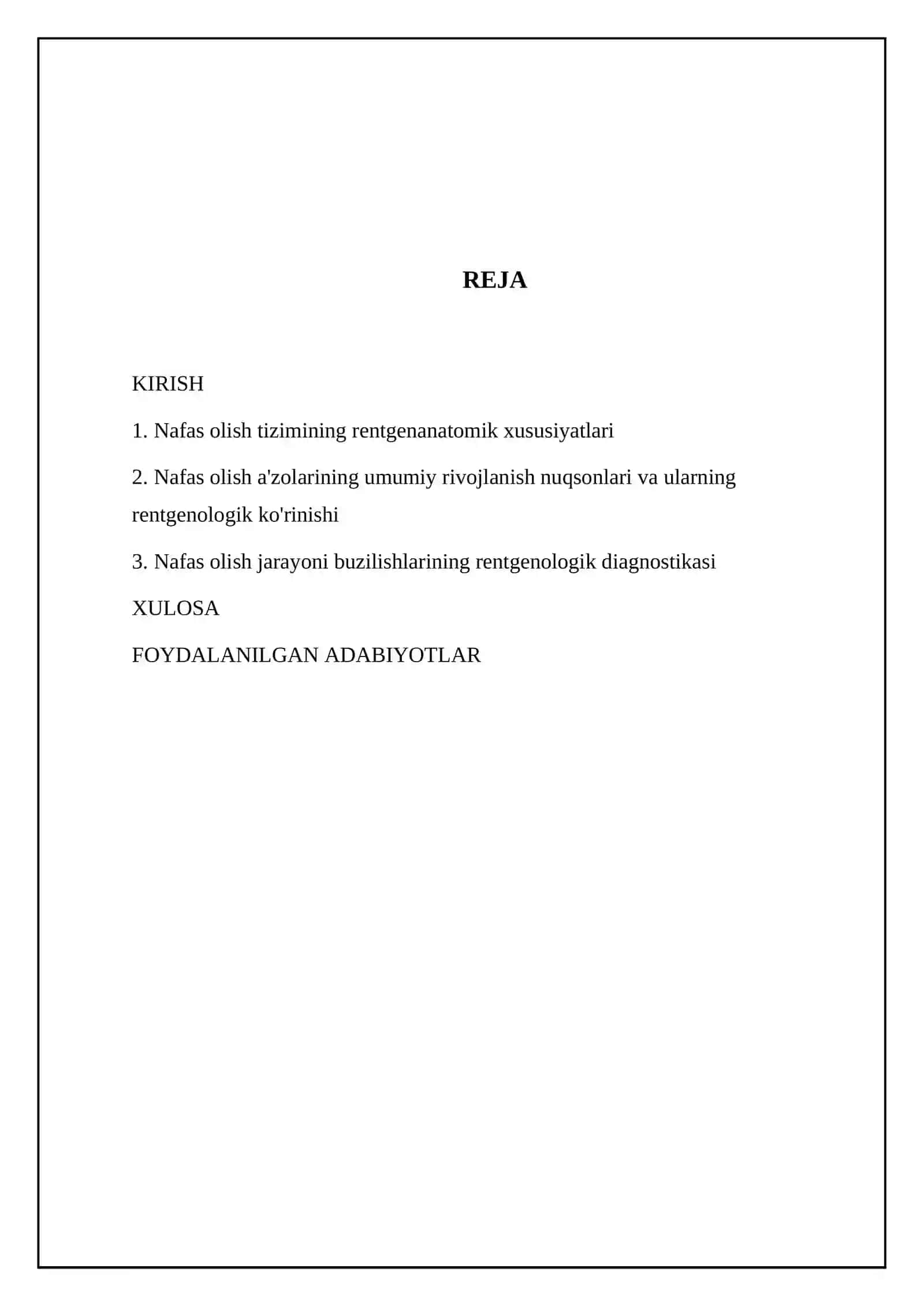 Nafas olish tizimining rentgenanatomik xususiyatlari 2
