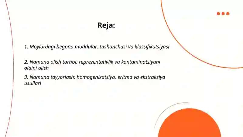 Moylardagi begona moddalarni aniqlash 2