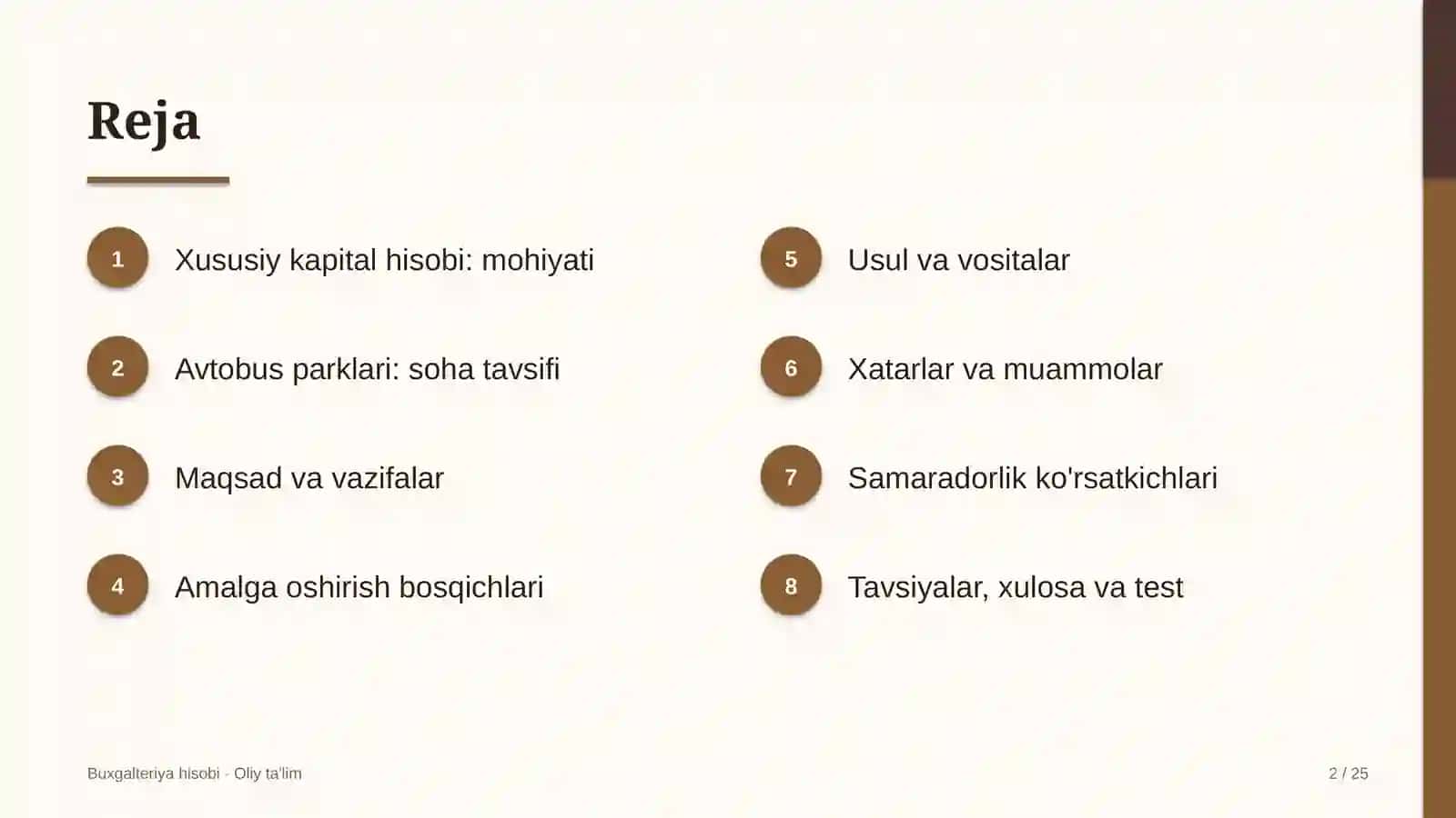 Avtobus parklarida xususiy kapital hisobi 2