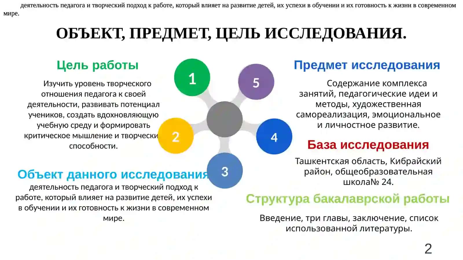 Место творческой составляющей личности преподавателя и её роль в обучение детей 2