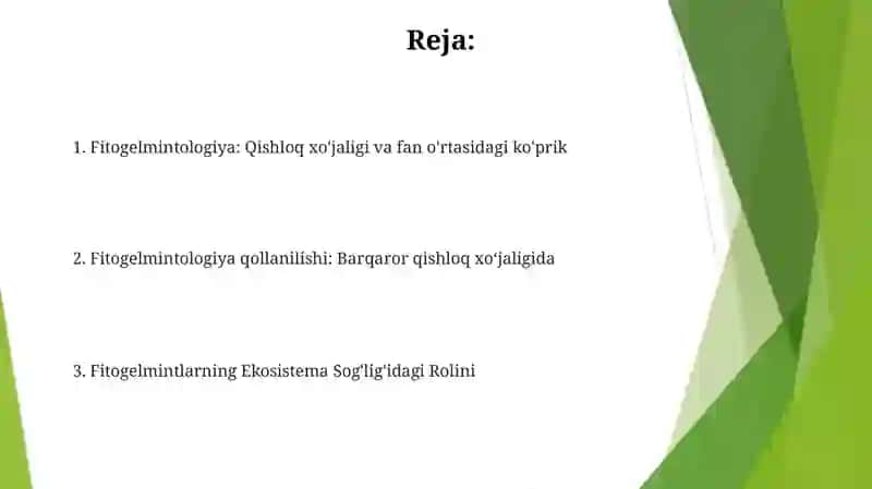 Fitogelmintologiya fanining ilmiy sohadagi va qishloq xo’jaligidagi ahamiyati 2
