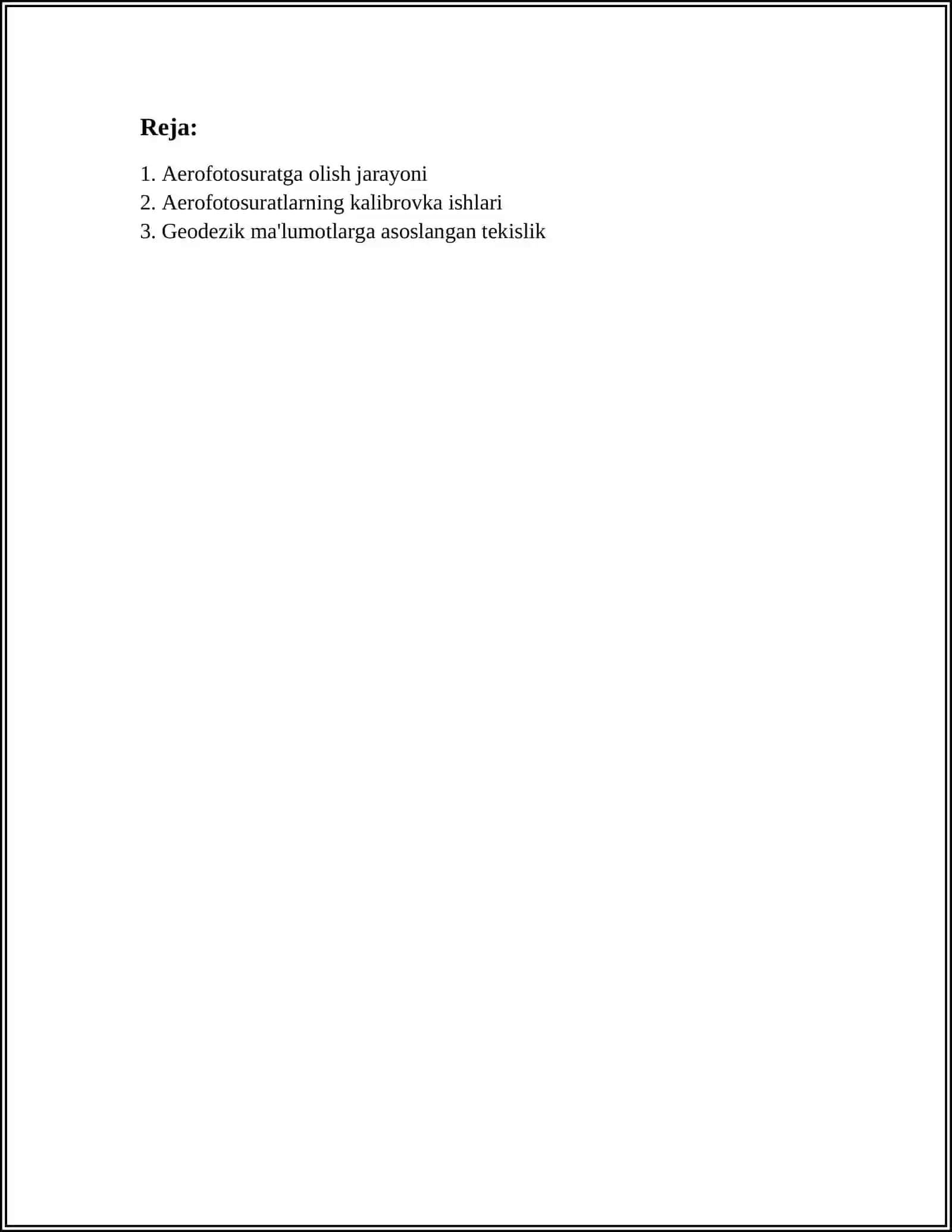 ORTOFOTOPLANLAR TUZISH JARAYONLARI 2