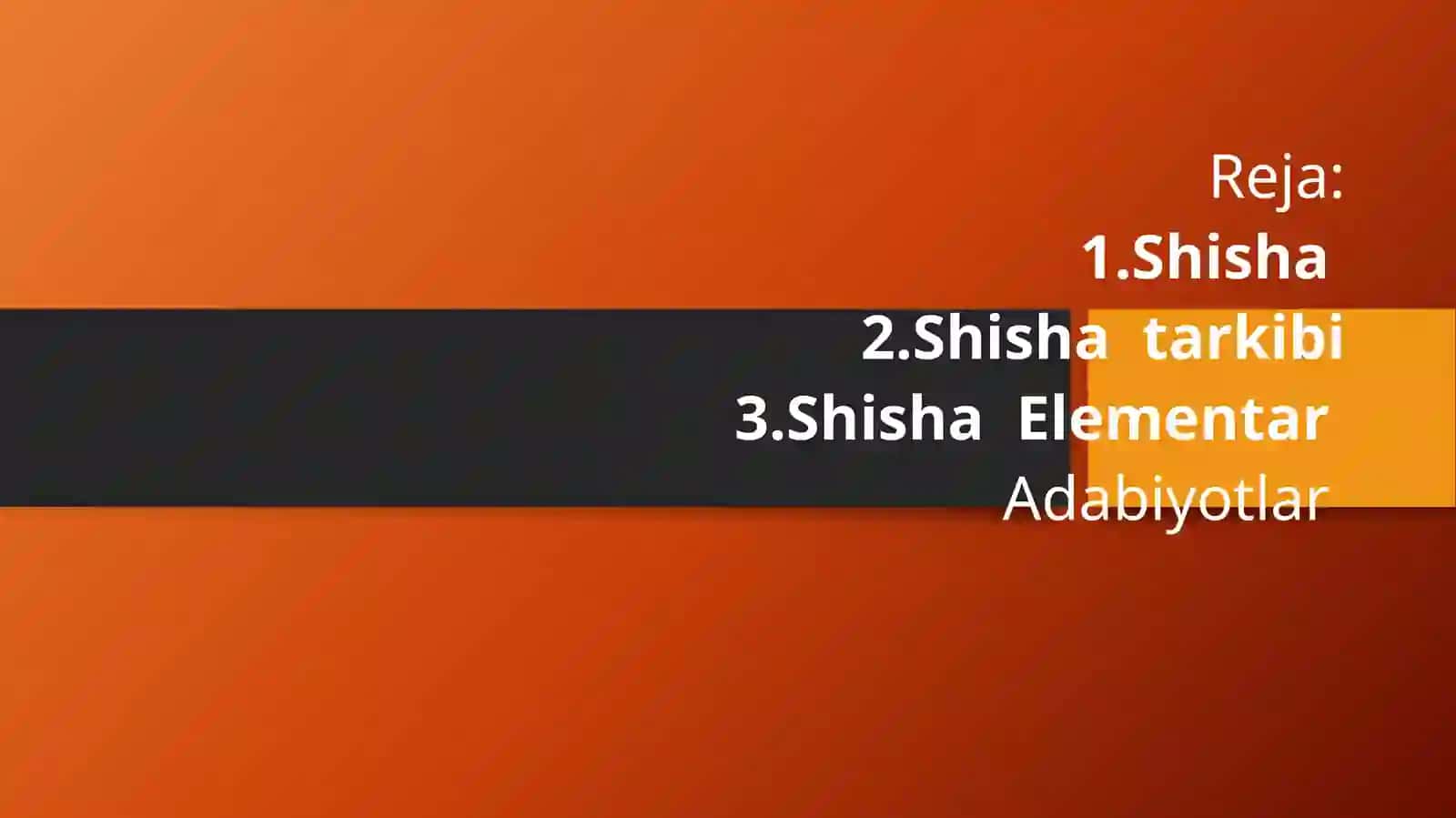 Shishaishlabchiqarishning asosiy va qo’shimcha xomashyosi 2