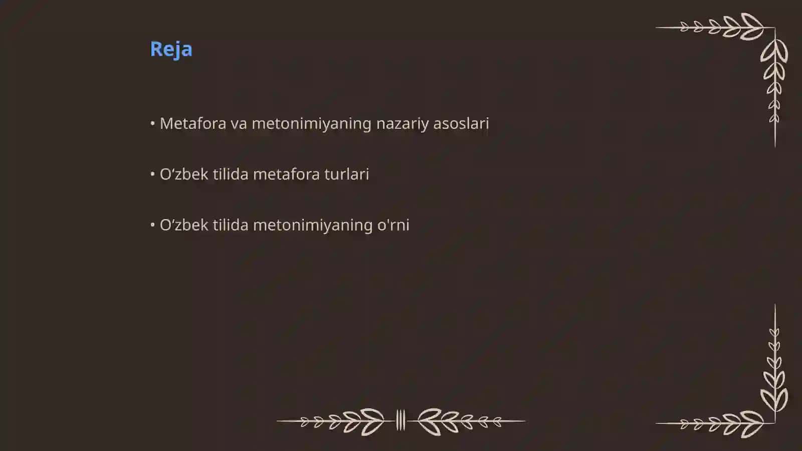 Oʻzbek tilshunosligida metafora va metonimiyaga ilmiy munosabat 2