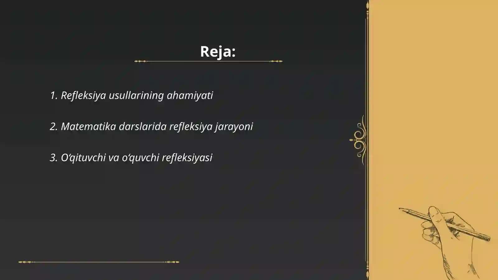 Matematika darslarida refleksiya usullari 2