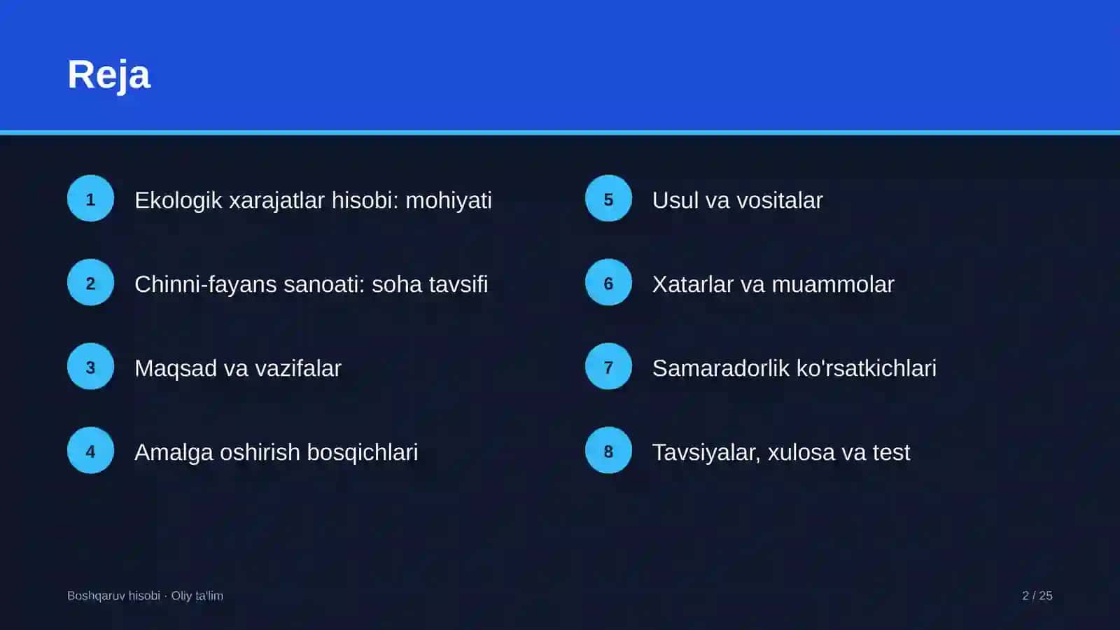 Chinni-fayans sanoatida ekologik xarajatlarni boshqaruv hisobida aks ettirish 2