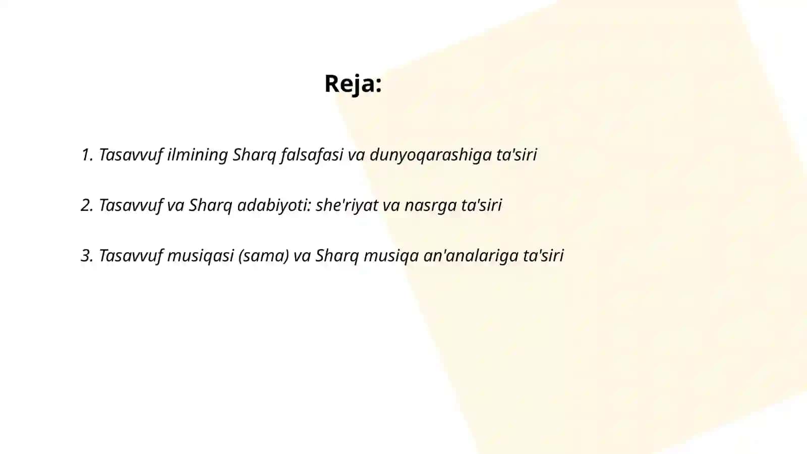 Tasavvuf ilmining sharq ma'daniyatiga ta'siri 2
