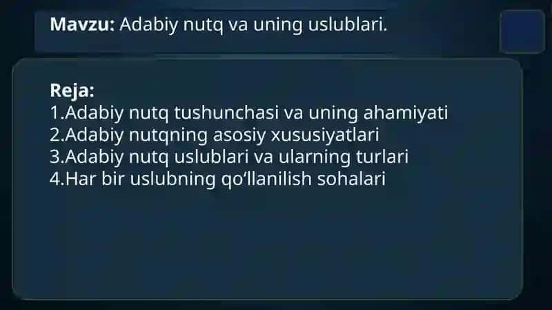 Adabiynutq va uning uslublari 2