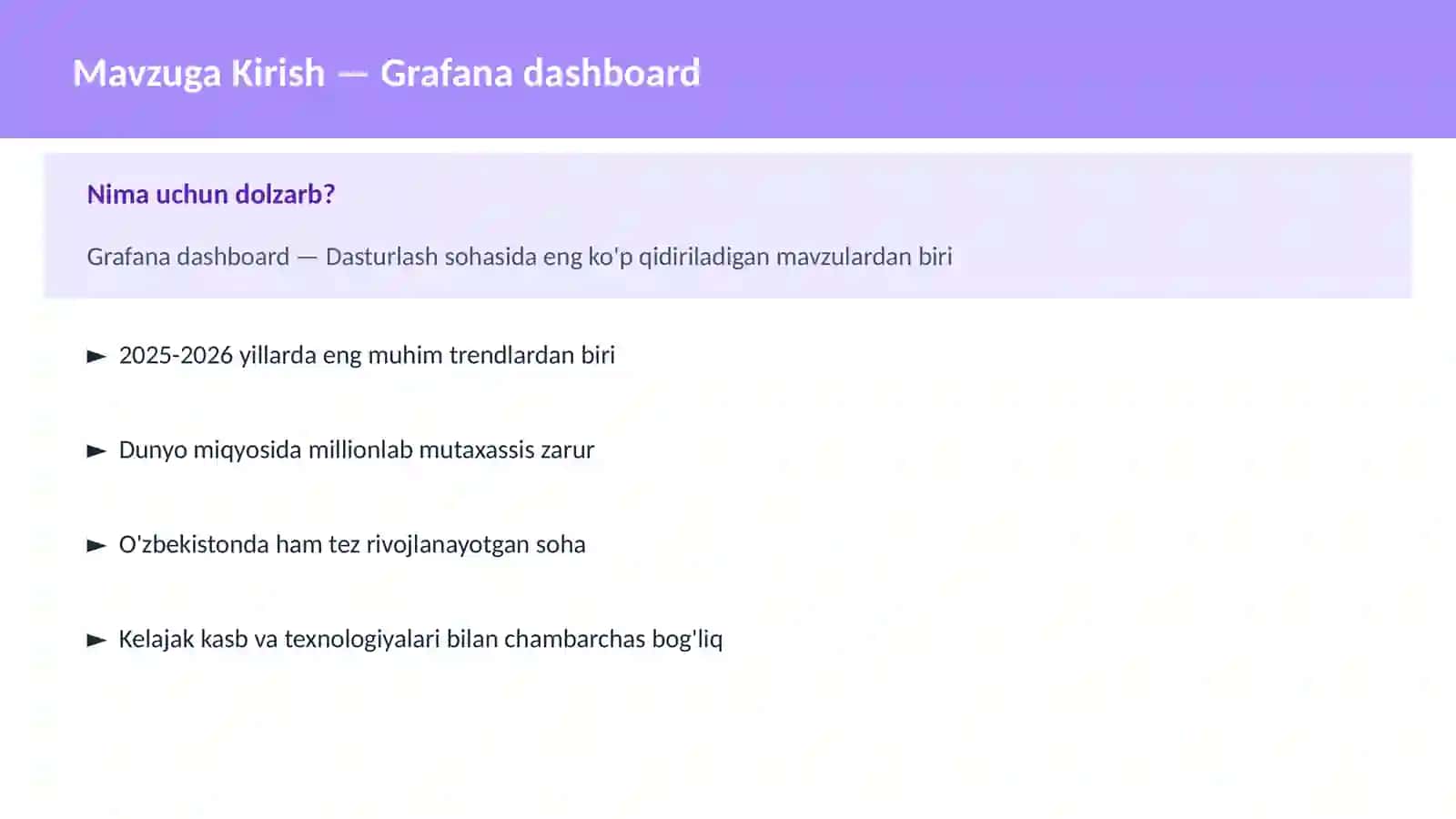 Grafana dashboard 2