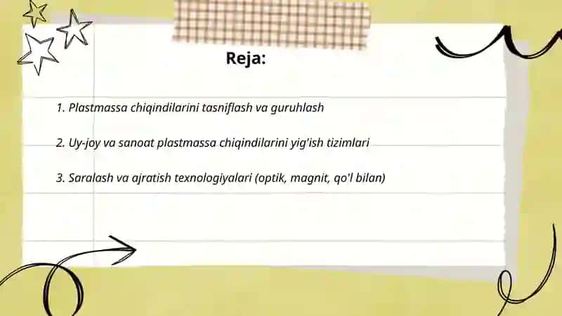 Plastmassa chiqindilarini qayta ishlash 2