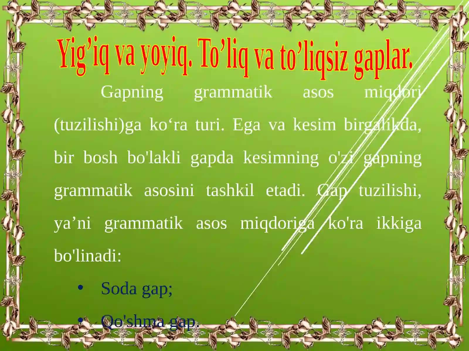 Boschi. Mustaqil ishi 2