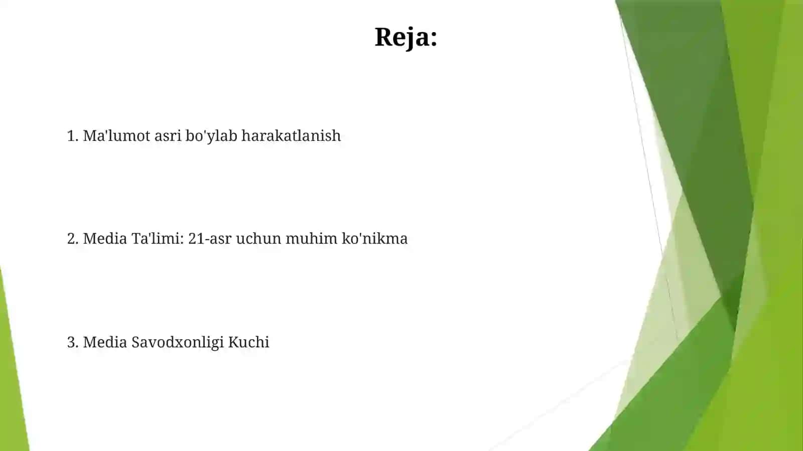 Bugungikundamediataʼlimininghayotimizdagioʼrni 2