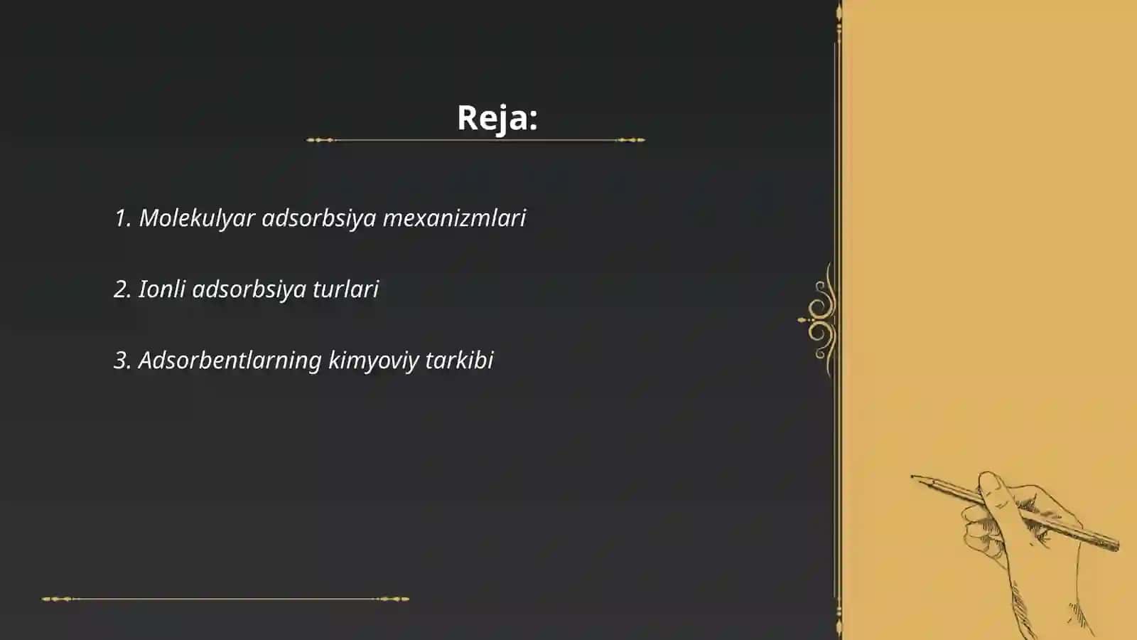 Molekulyar va ionli adsorbsiya 2