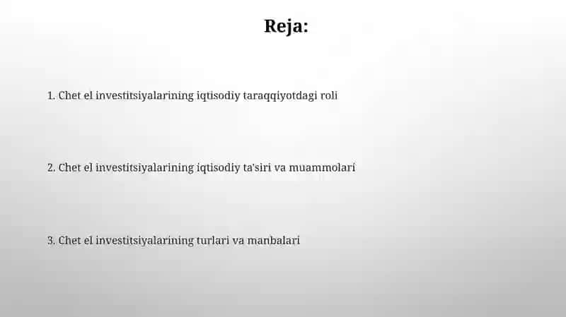 Iqtisodiyotni rivojlantirishda xorijiy investitsiyalarning roli 2