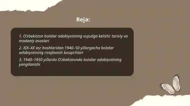 Oʻzbekiston bolalar adabiyotining vujudga kelishi 2