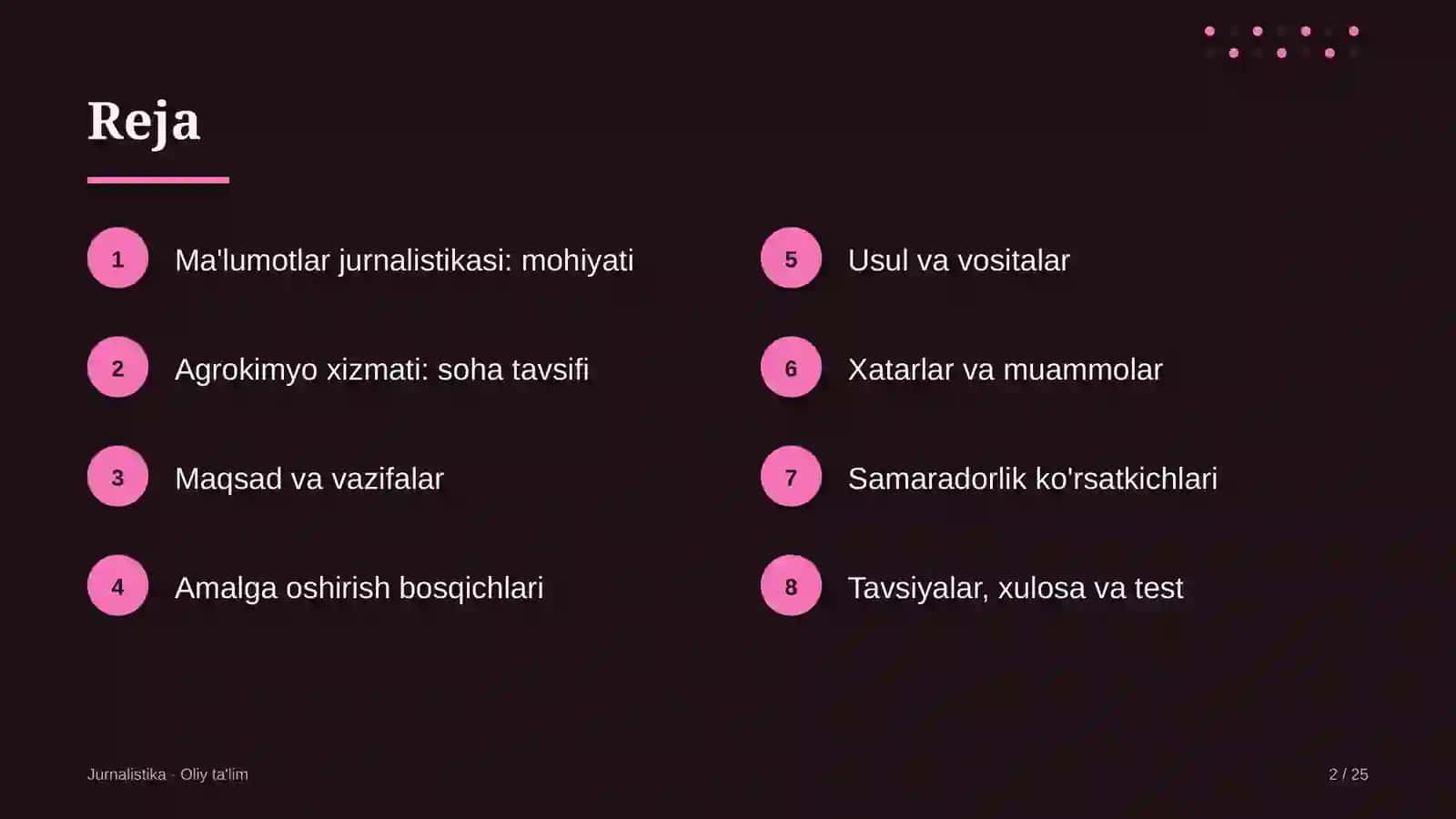 Agrokimyo xizmatida ma'lumotlar jurnalistikasi 2