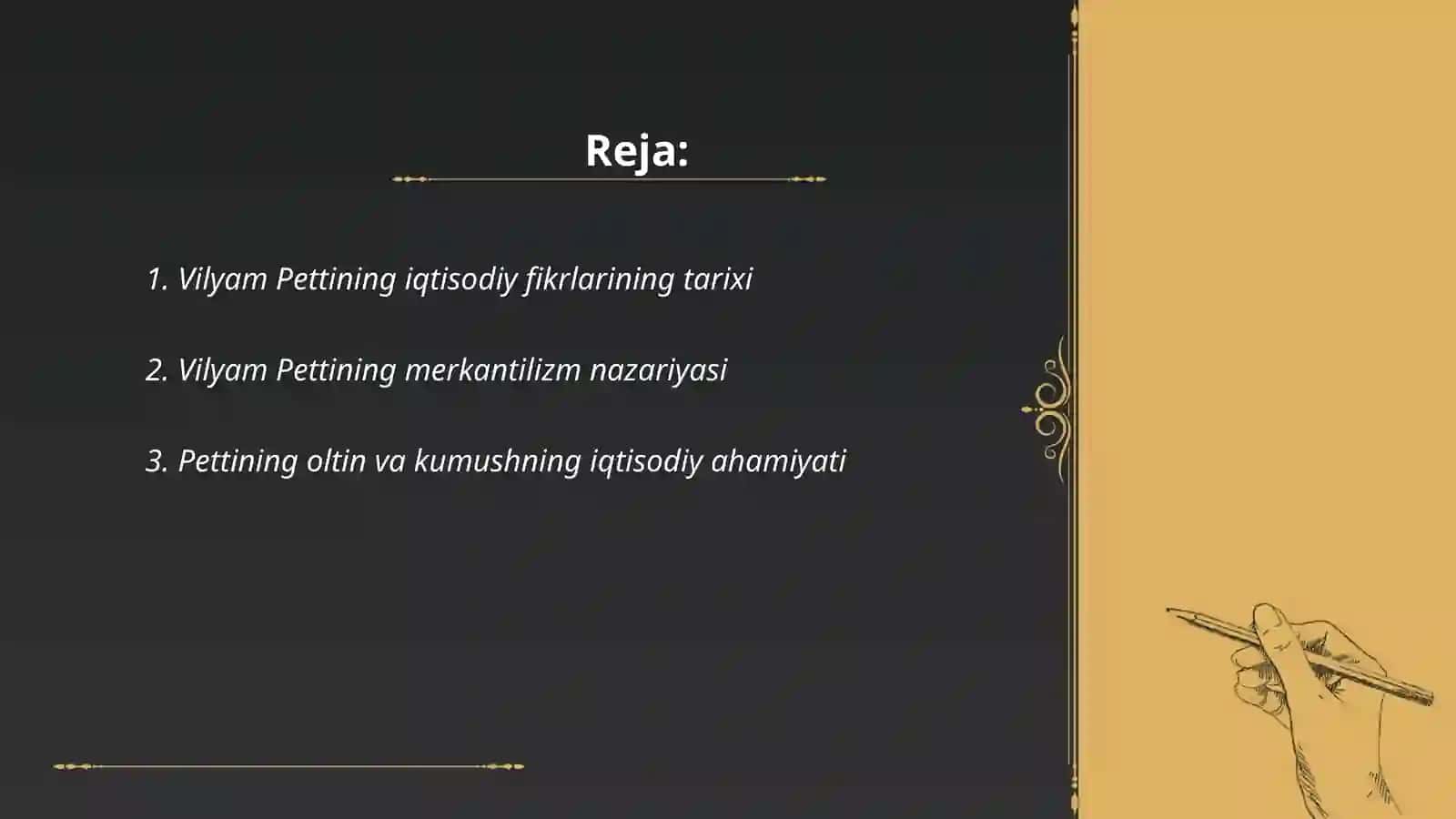 Vilyam Pettining iqtisodiy gʻoyalari 2