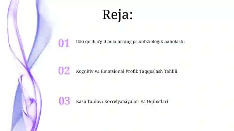Ikki qo'lli o'g'il bolalarning kognitiv va hissiy sohasining psixofizologik xususiyatlari 2