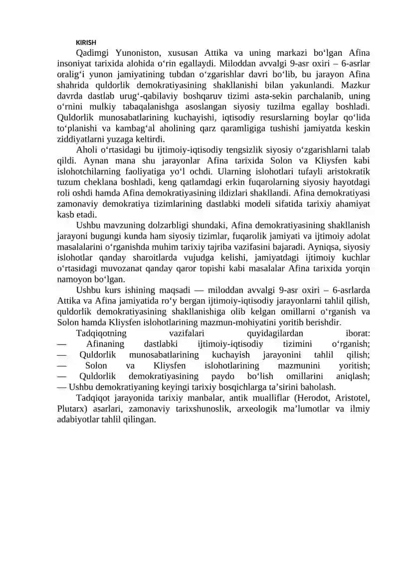 Attika Afinaning ijtimoiy-iqtisodiy holati 2