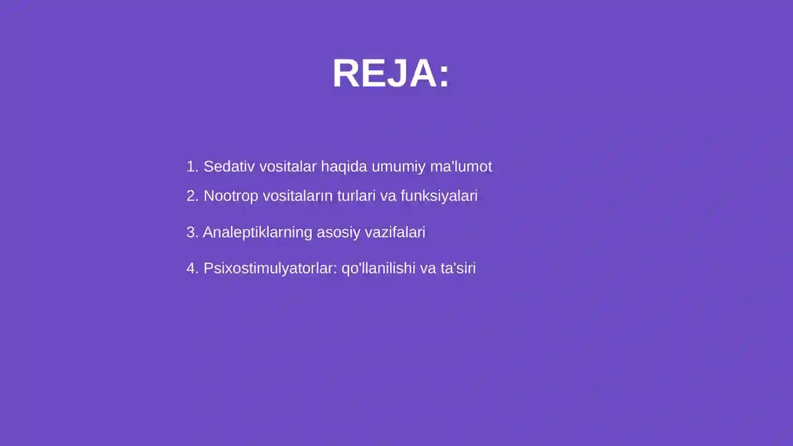 Sedativ vositalar 2