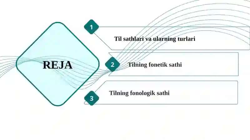 Til sathlari. Tilning fonologik va fonetik sathi. 2