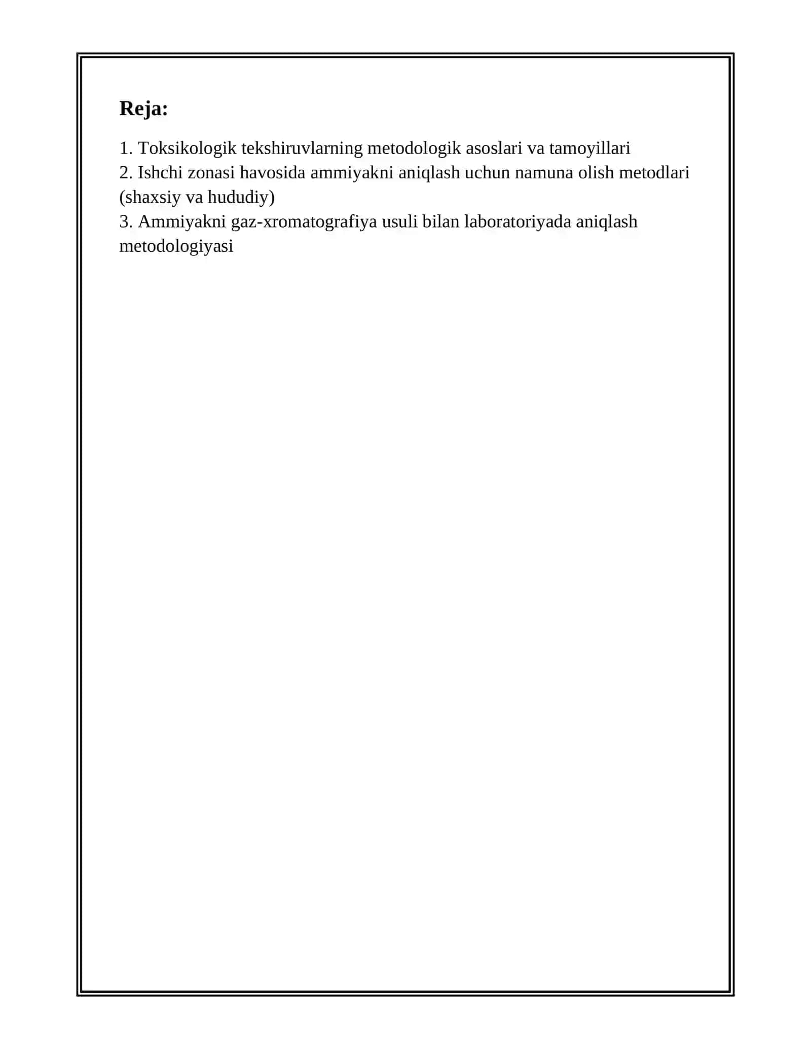 TOKSIKOLOGIK TEKSHIRISHLARNING METODOLOGIK ASOSLARI 2