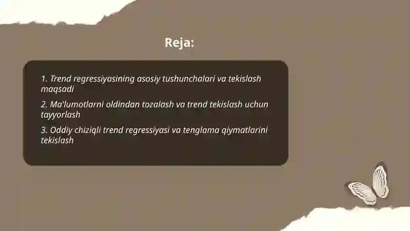 Trend regressiyasi 2