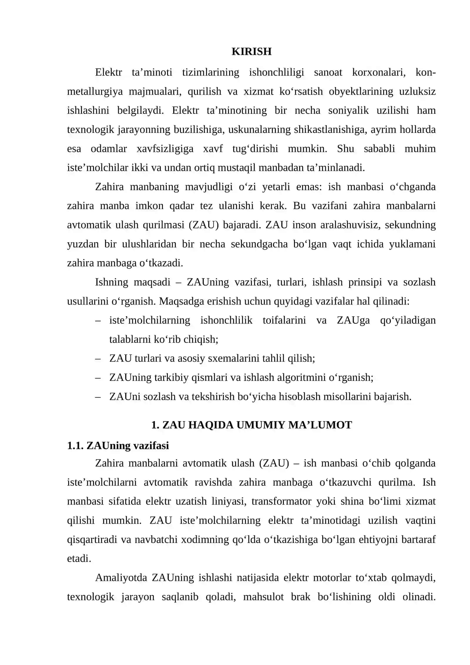 Zahira Manbalarni Avtomatik Ulash (ZAU) 2