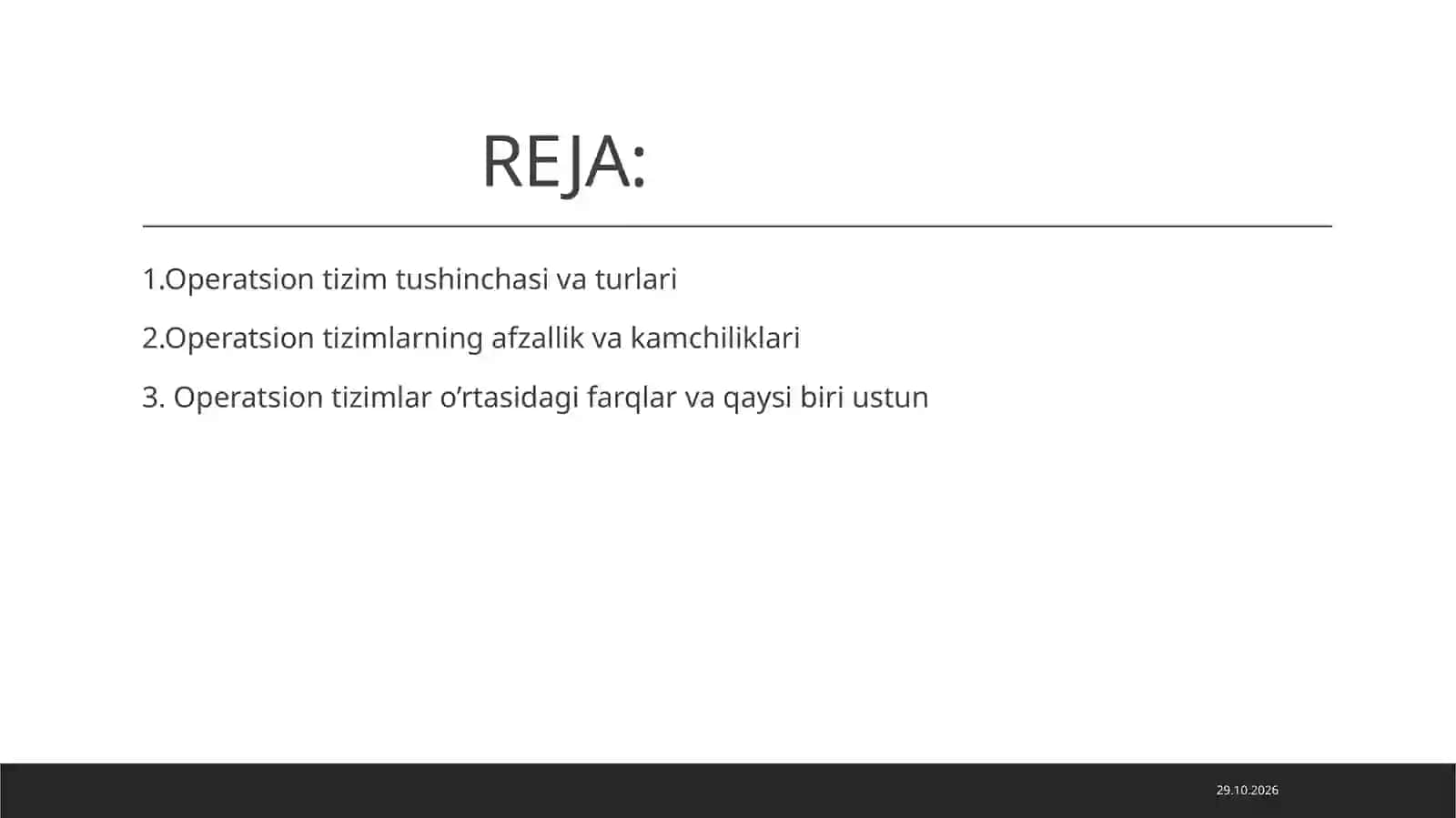 Operatsion tizimlar.(windows,Linux,macOs) 2