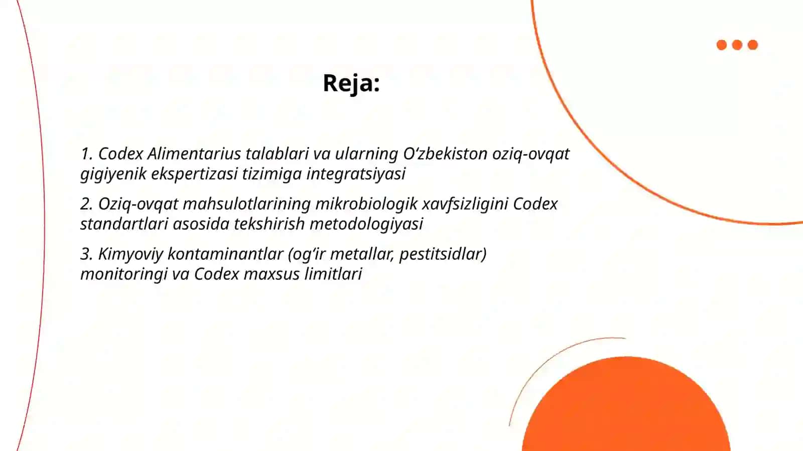 Oziq ovqat mahsulotlarining gigiyenik tekshirish ekspertizasi 2