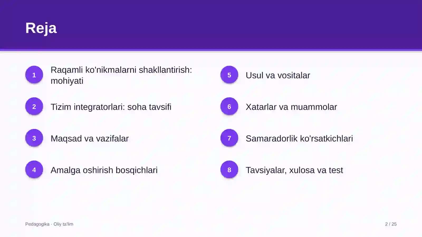 Tizim integratorlarida raqamli ko'nikmalarni shakllantirish 2