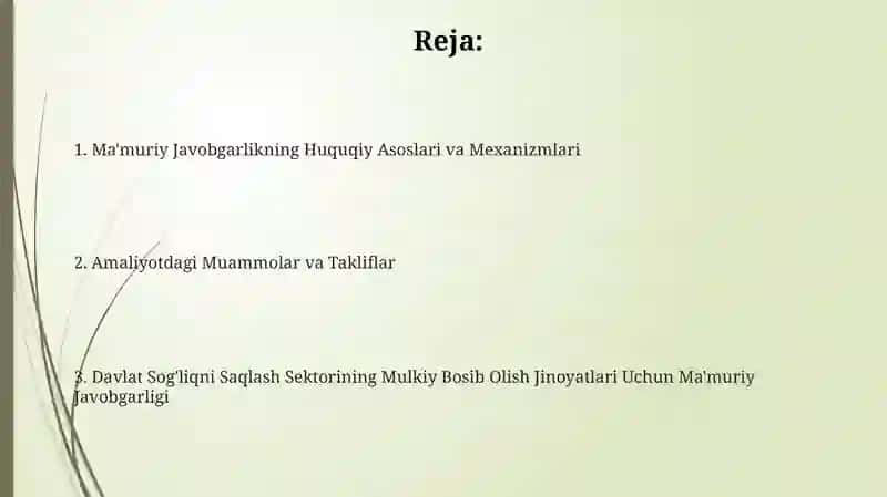 Ma'muriy Javobgarlikning Huquqiy Asoslari 2