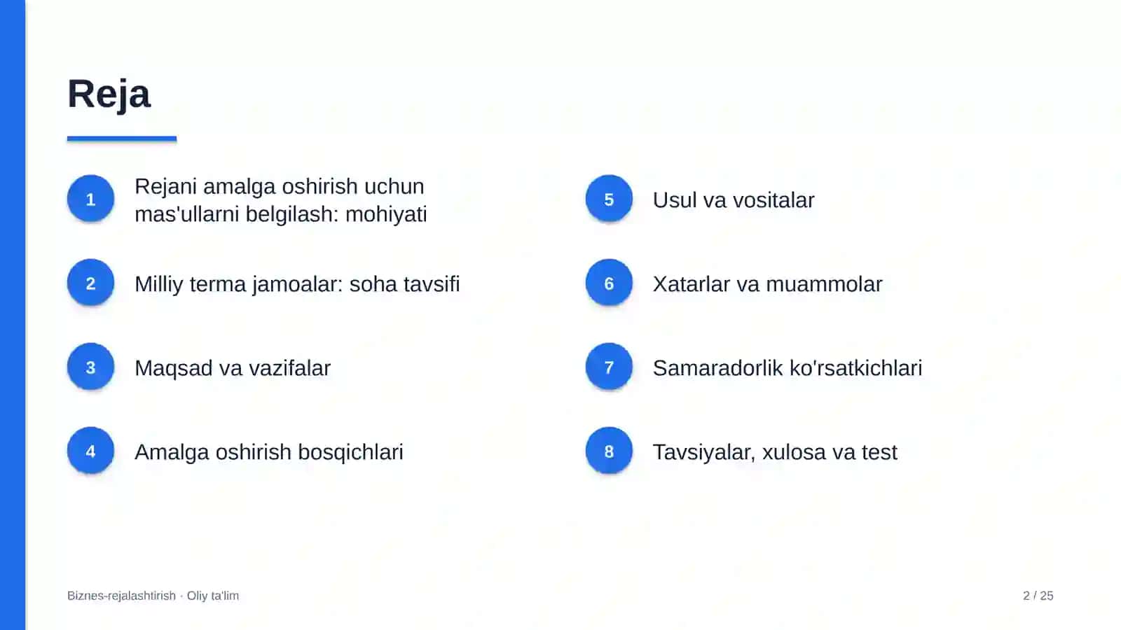 milliy terma jamoalarda rejani amalga oshirish uchun mas'ullarni belgilash 8100 2
