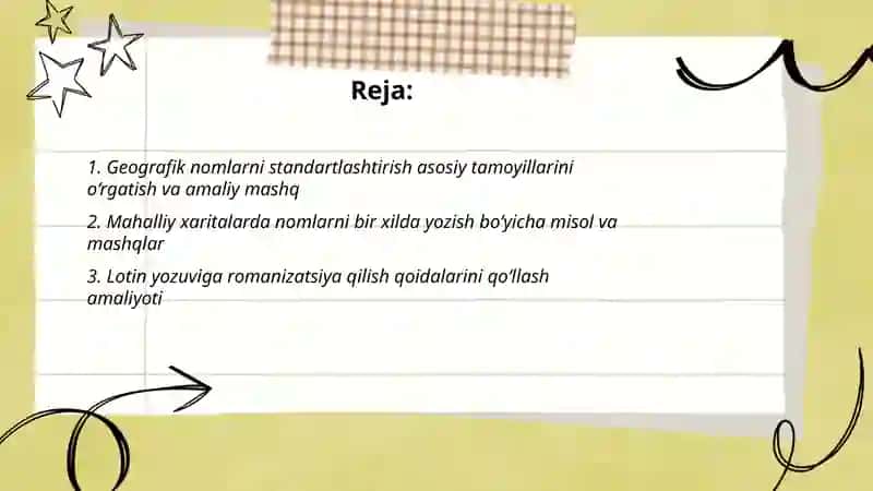 Geografik nomlarni standartlashtitish boyicha amaliy topshiriqlar 2