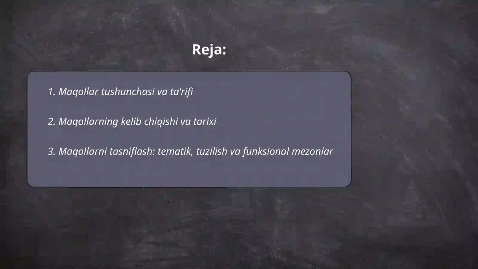 Maqollar haqida ma'lumotlar 2