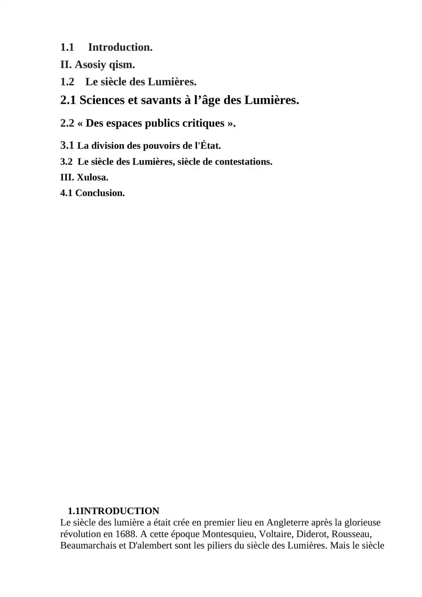 Le siècle des lumières 2