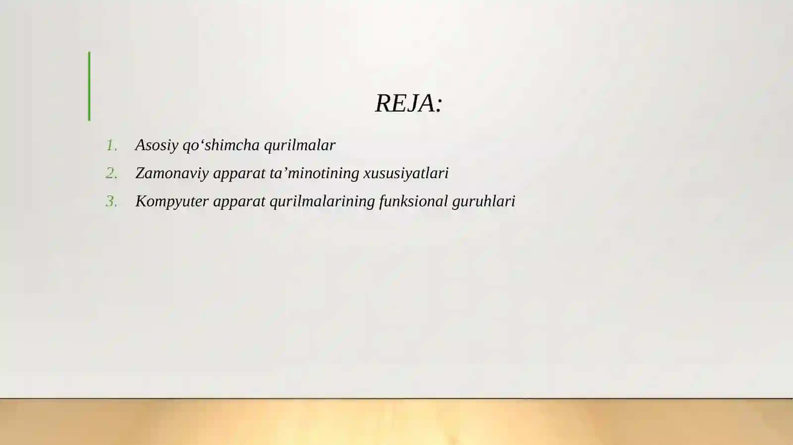Kompyuterning zamonaviy apparat ta'minoti va asosiy qo'shimcha qurilmalarining vazifalari 2