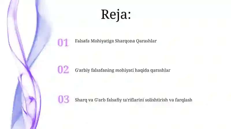 Falsafaning mohiyatiga oid Sharq va Ĝarb mutafakkirlari tariflari 2
