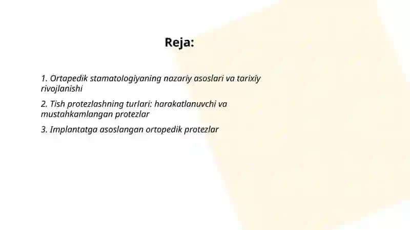 Ortapedik stamatologiya 2