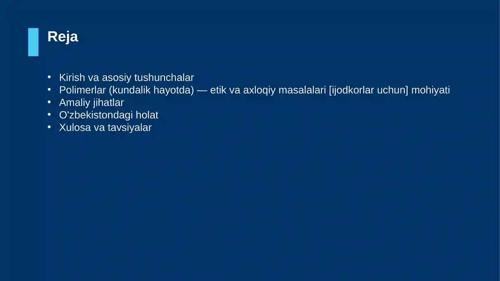 Polimerlar (kundalik hayotda) — etik va axloqiy masalalari [ijodkorlar uchun] 2