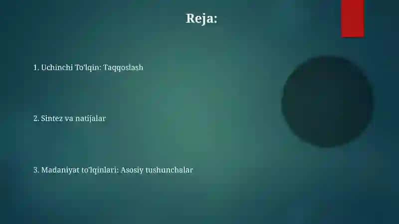 Avloniyning "Madaniyat toʻlqinlari" maqolasi va E.Tofflerning "Uchinchi toʻlqin" asarini qiyosiy tahlil qilish 2