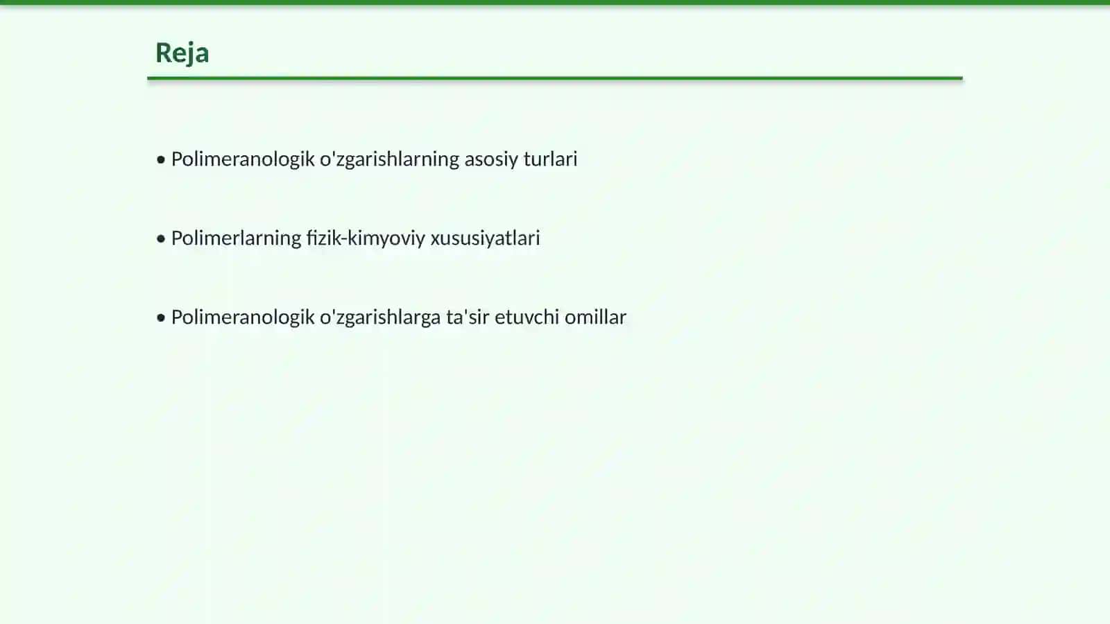 Polimeranologik òzgarishlar va ularning òziga xos xususiyatlari 2
