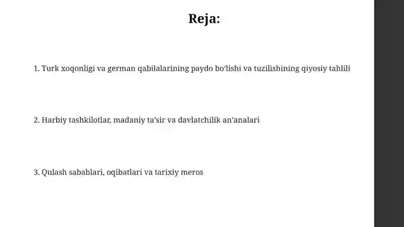 Turk xoqonligi va german qabilalarisolishtirishvaqandaypaydobolgani 2